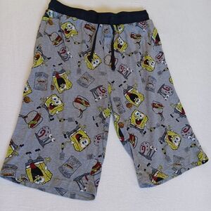 SpongeBob SquarePants Men's XXL Pajama Shorts - Gray and Yellow